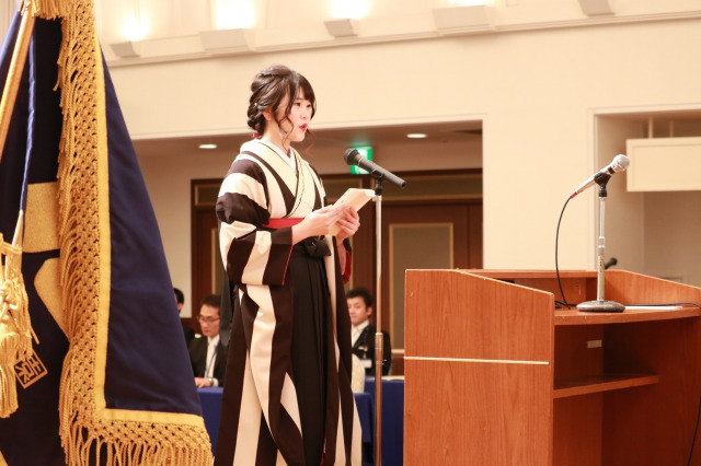 （答辞）卒業生代表 鍼灸学科 平井沙奈さん
