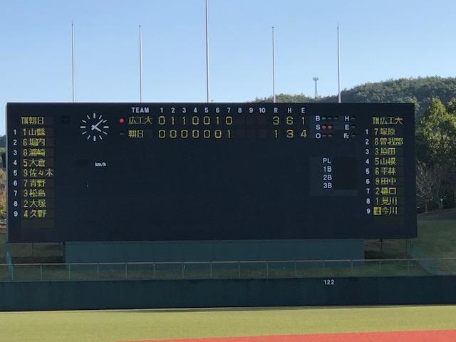対 広島工業大学専門学校 試合結果